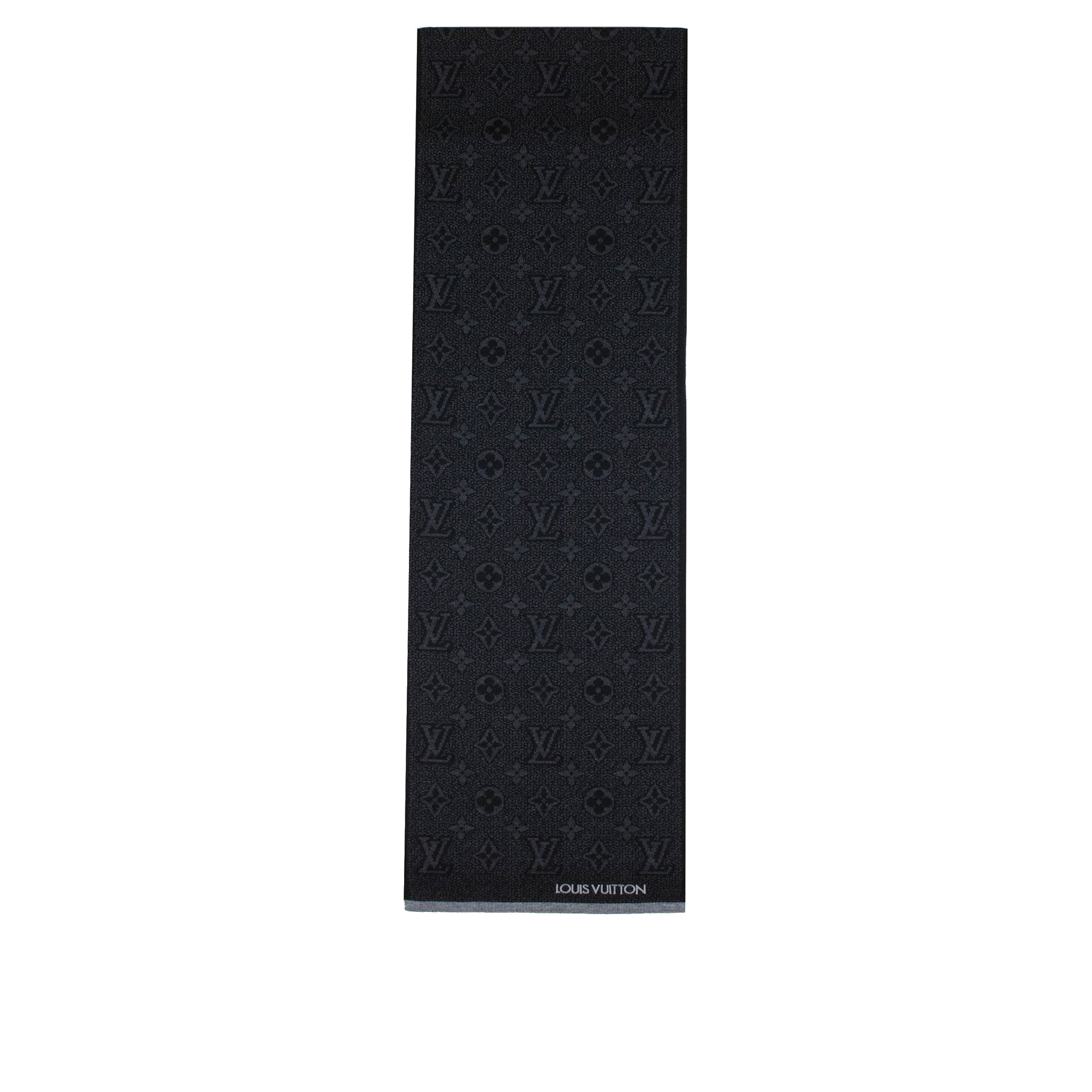 image of Louis Vuitton My Monogram Eclipse Scarf Black